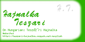 hajnalka teszari business card